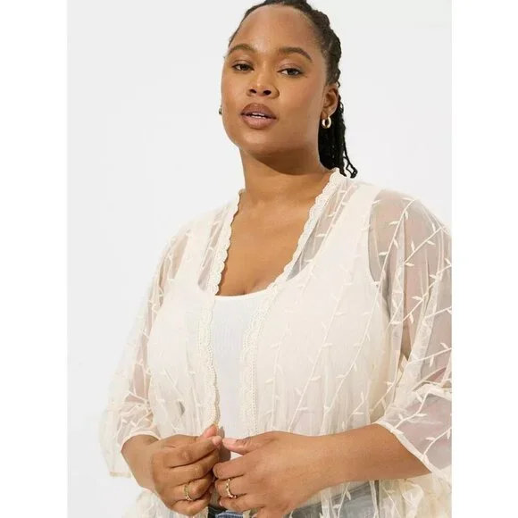 Torrid Lace Ruana Wrap - Picture 4 of 11